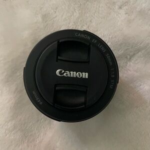 Canon 50mm Lens with Black and Silver Design